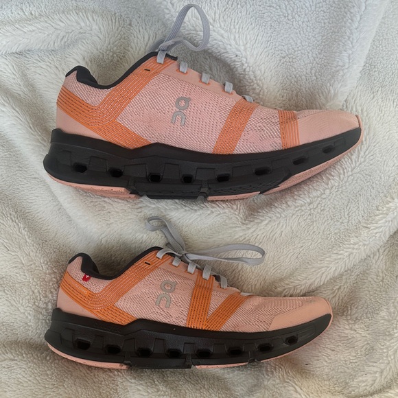 On Running Women's Athletic Shoes in Pink and Orange - Picture 6 of 8